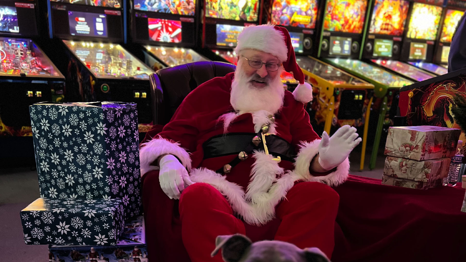 Santa at NerdHaven Arcade