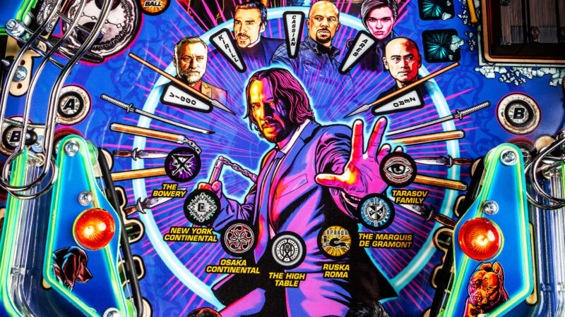 John Wick Pinball Playfield