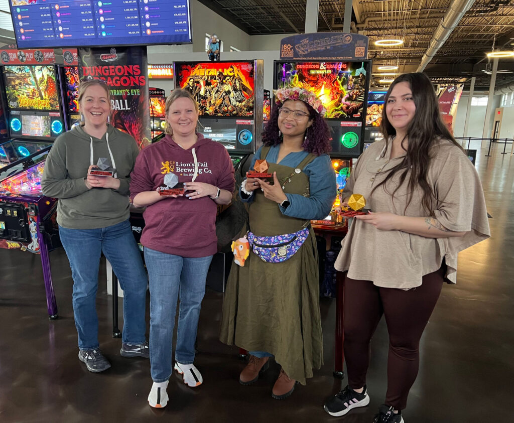 Top four winners of the D&D launch party