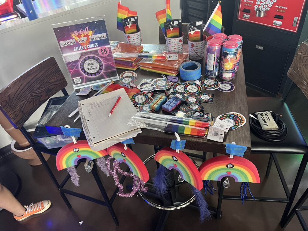 The Prize table at The Kickback