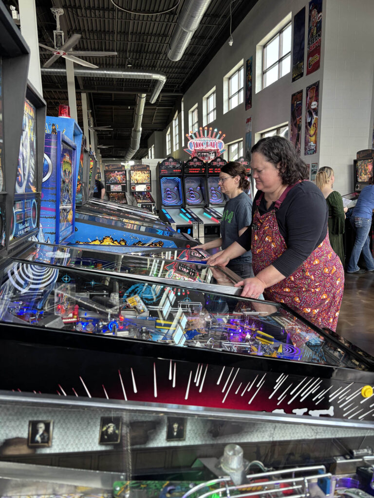 The visiting belles playing games