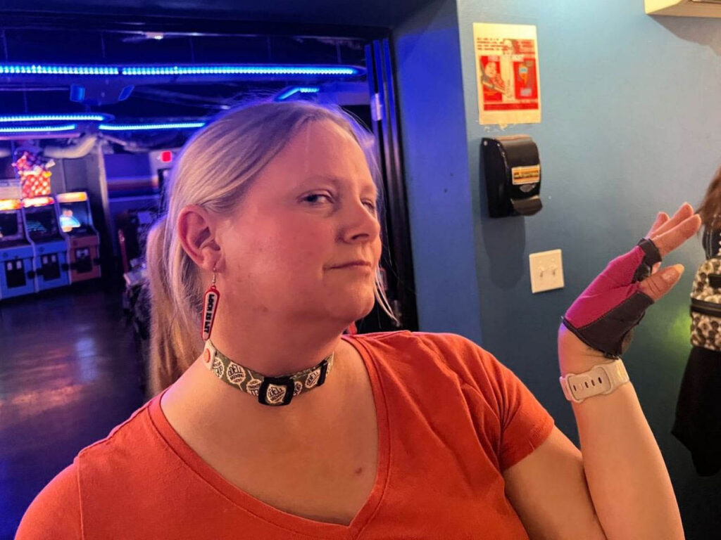 Donelle and her winning dog collar
