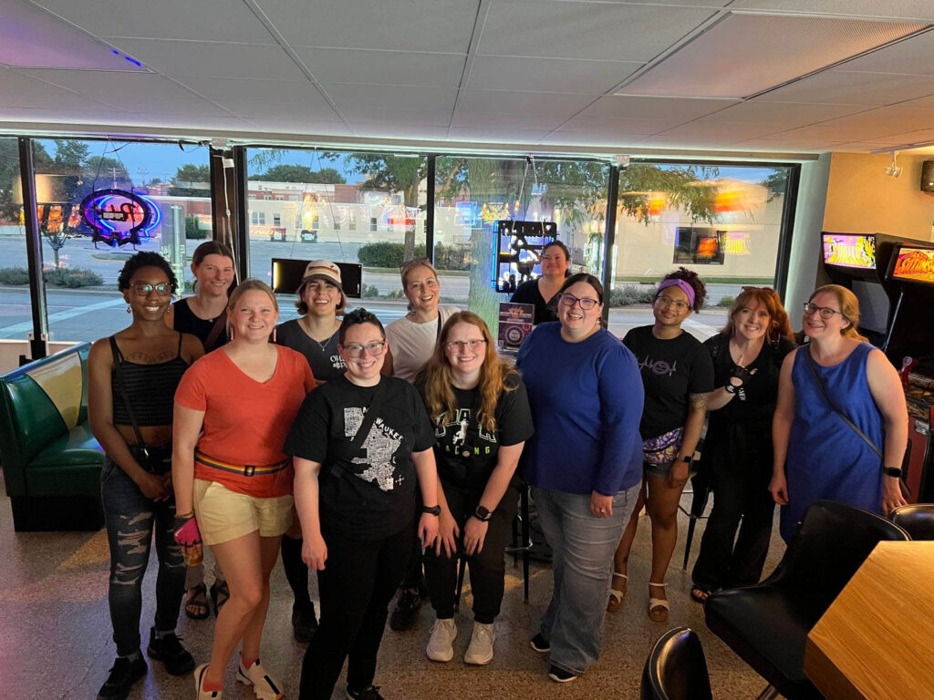 The group of players at aftershock arcade
