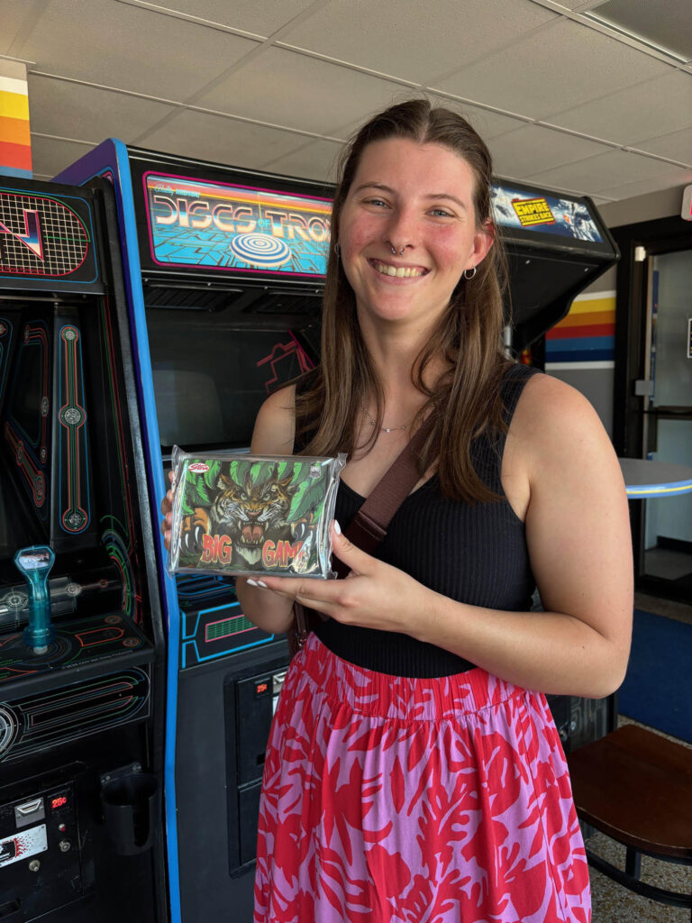 Jillian holding her prize