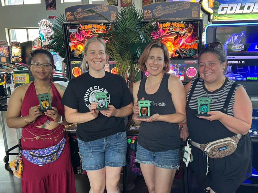 The top four winners of the day
