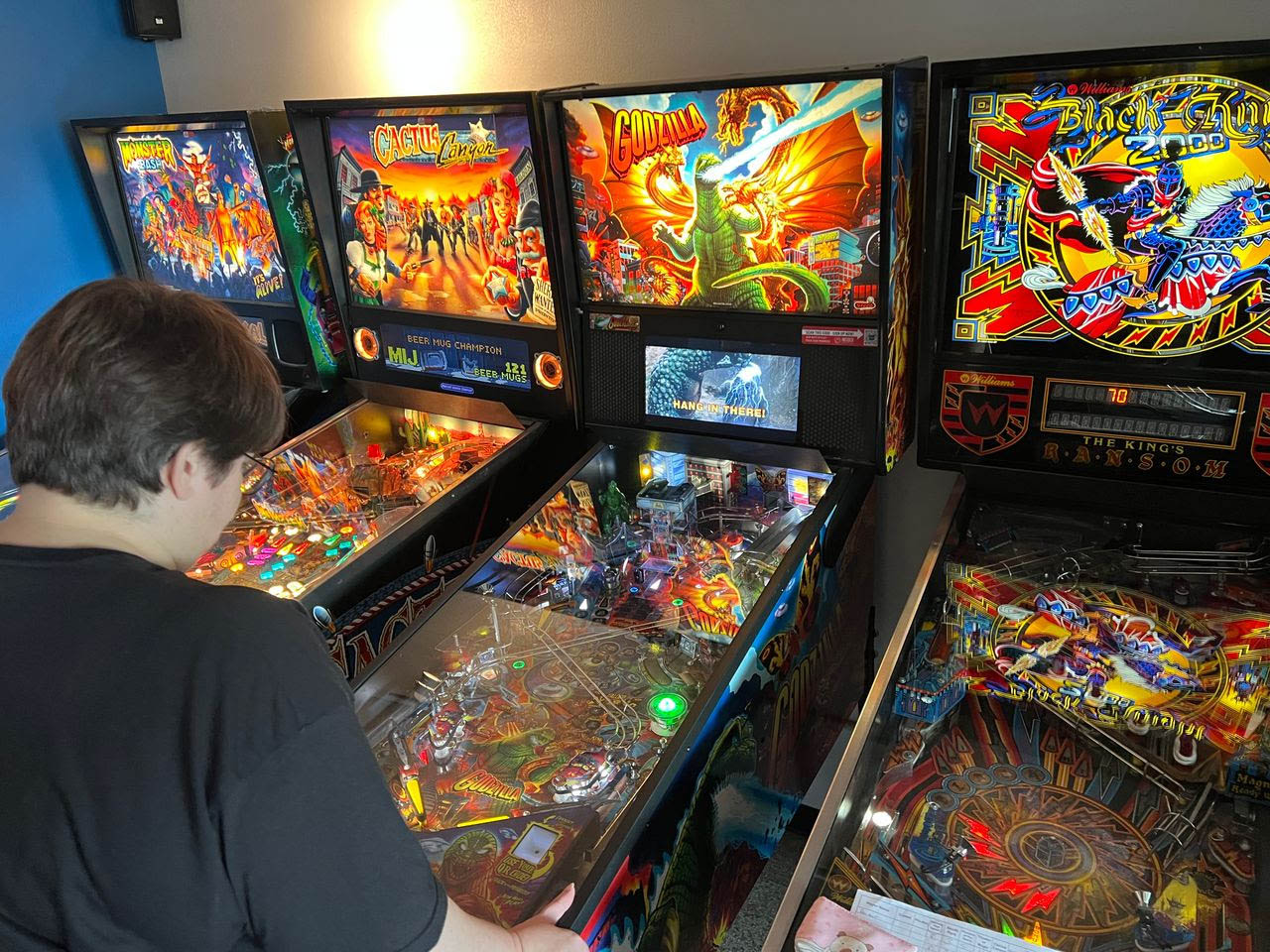 A player on Godzilla having a blast