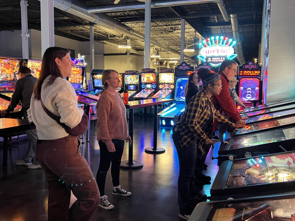 belles playing pinball
