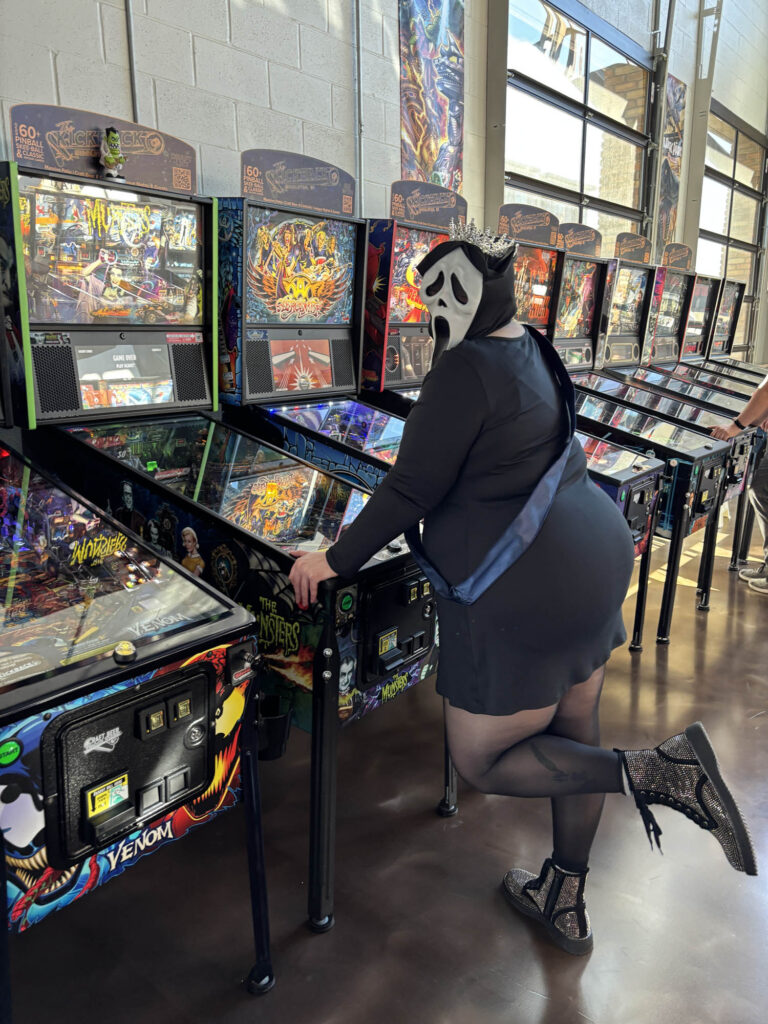 Ghostface playing pinball