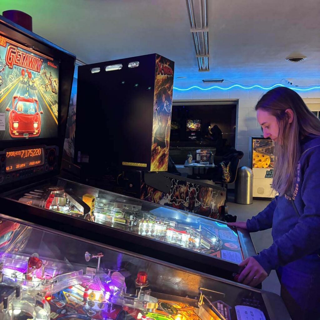 Playing Getaway at Ryan's Retro Arcade