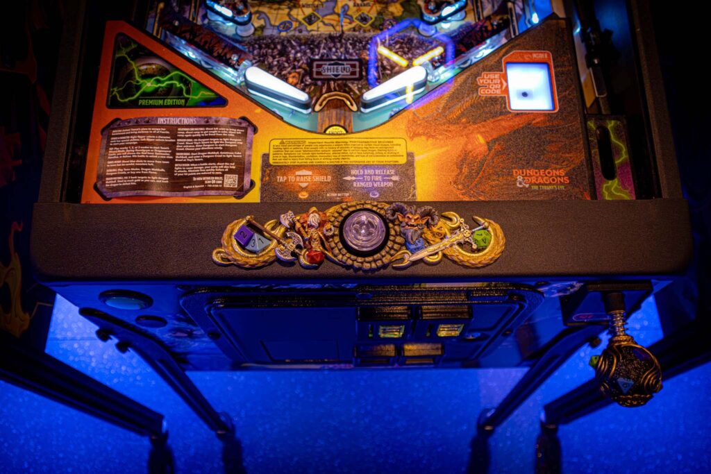 a pinball action button