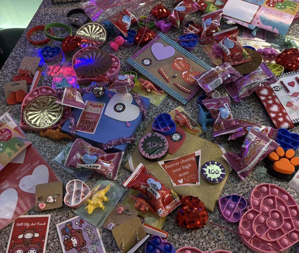 prize table for the Feb. meeting