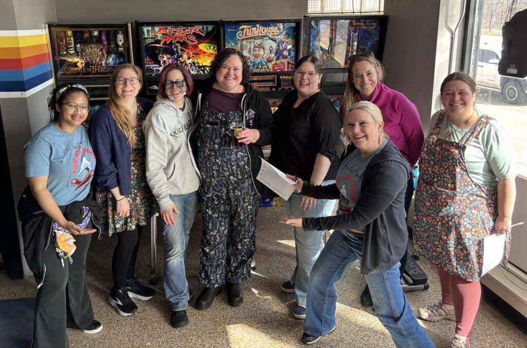 The group for pinball Olympics at Aftershock