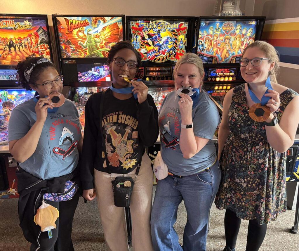 Top four winners at Pinball Olympics