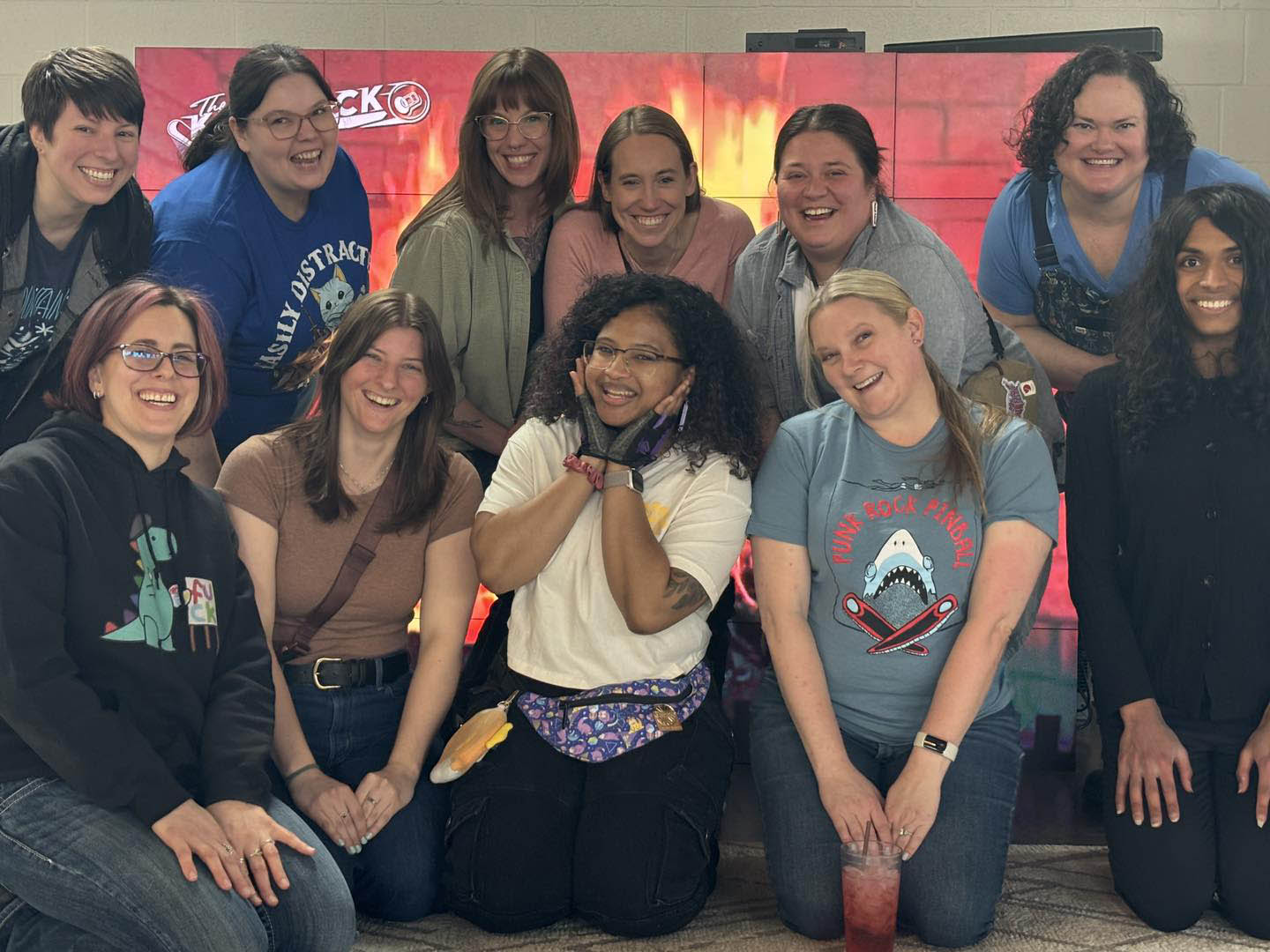 Group photo of belles players at The Kickback